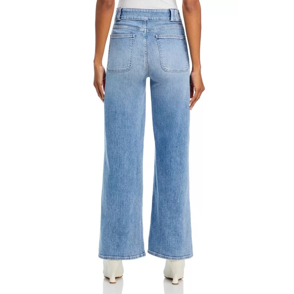 Frame Modern Pocket High Rise Wide Leg Jeans Sz 24 Light Blue Denim VGUC - Picture 2 of 9